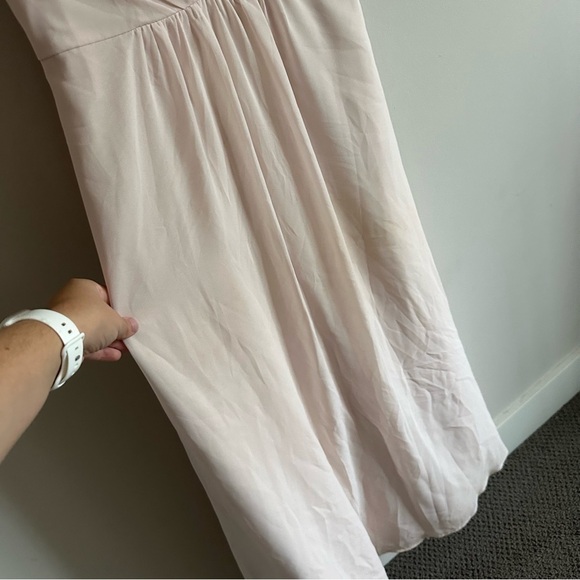 HAYLEY PAIGE OCCASIONS BLUSH Corset V-Neck BRIDESMAID PARTY FORMAL DRESS GOWN - Picture 7 of 14